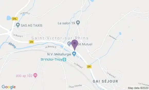 Localisation Crédit Mutuel Agence de Saint Victor sur Rhins