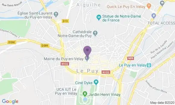 Localisation Crédit Mutuel Agence de Le Puy en Velay