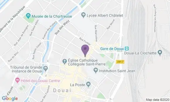 Localisation Société Générale Agence de Douai