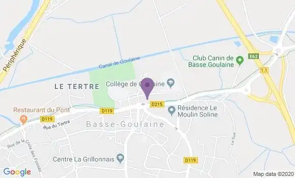 Localisation Crédit Mutuel Agence de Basse et Haute Goulaine