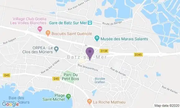 Localisation Crédit Mutuel Agence de Batz sur Mer