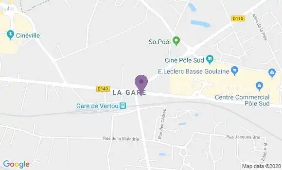 Localisation Crédit Mutuel Agence de Vertou Beautour