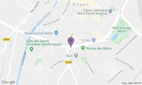 Localisation Société Générale Agence de Douai l