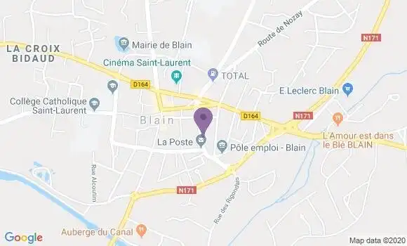 Localisation Crédit Mutuel Agence de Blain
