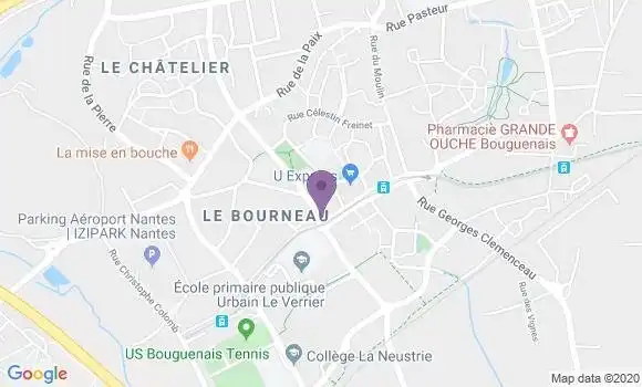 Localisation Crédit Mutuel Agence de Bouguenais