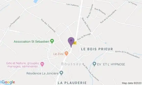 Localisation Crédit Mutuel Agence de Boussay