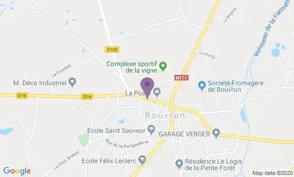 Localisation Crédit Mutuel Agence de Bouvron