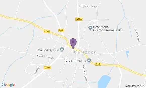 Localisation Crédit Mutuel Agence de Campbon
