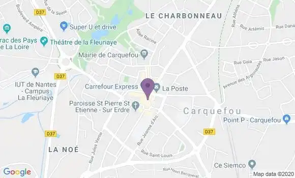 Localisation Crédit Mutuel Agence de Carquefou