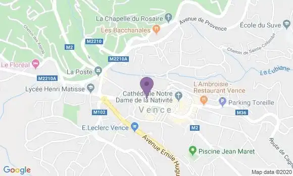 Localisation Société Générale Agence de Vence
