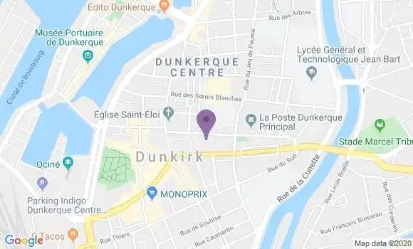 Localisation Société Générale Agence de Dunkerque