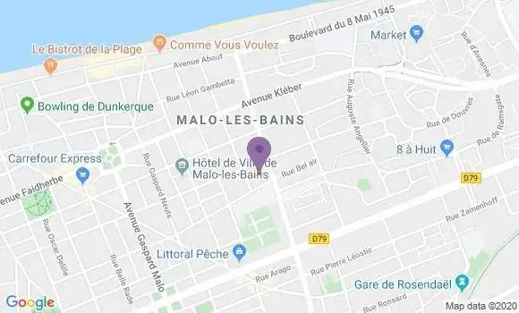 Localisation Société Générale Agence de Dunkerque Malo les Bains
