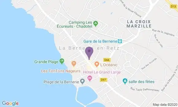 Localisation Crédit Mutuel Agence de La Bernerie en Retz