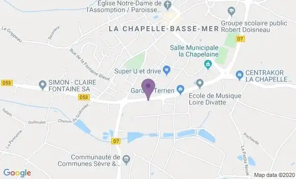 Localisation Crédit Mutuel Agence de La Chapelle Basse Mer