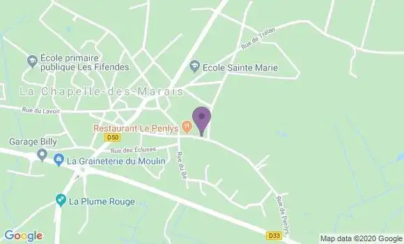 Localisation Crédit Mutuel Agence de La Chapelle des Marais