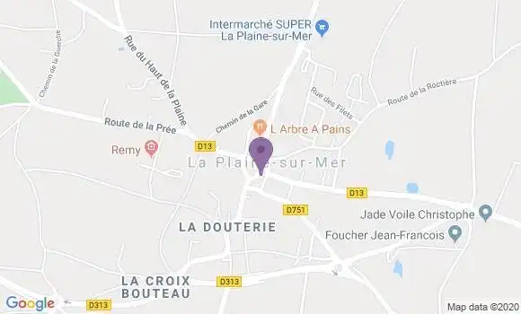 Localisation Crédit Mutuel Agence de La Plaine sur Mer