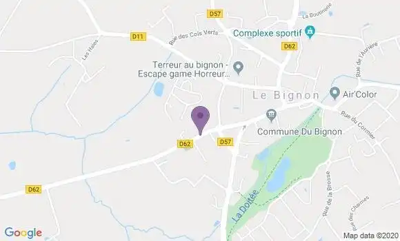 Localisation Crédit Mutuel Agence de Le Bignon