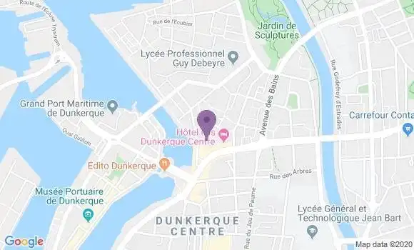 Localisation Société Générale Agence de Dunkerque Port de Plaisance