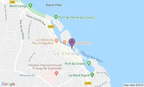 Localisation Crédit Mutuel Agence de Le Croisic Côte Sauvage