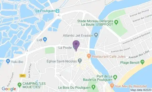 Localisation Crédit Mutuel Agence de Le Pouliguen