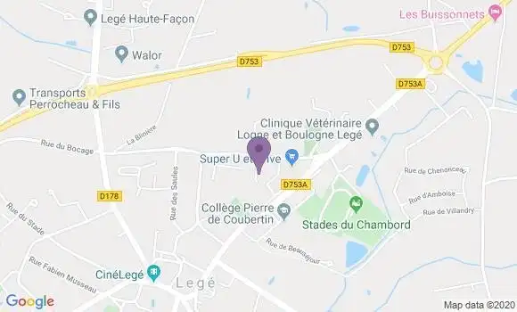 Localisation Crédit Mutuel Agence de Legé