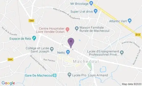 Localisation Crédit Mutuel Agence de Machecoul