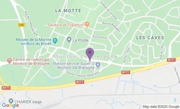 Localisation Crédit Mutuel Agence de Montoir de Bretagne