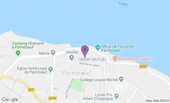 Localisation Crédit Mutuel Agence de Paimboeuf