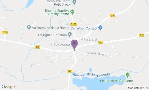 Localisation Crédit Mutuel Agence de Plessé