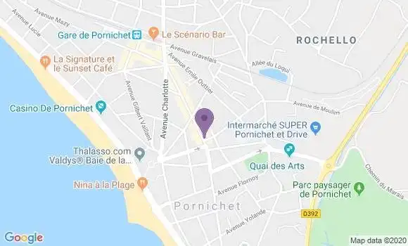 Localisation Crédit Mutuel Agence de Pornichet