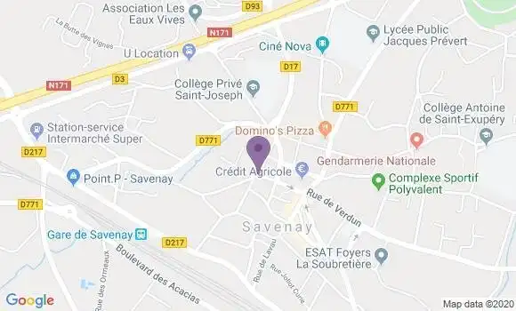 Localisation Crédit Mutuel Agence de Savenay