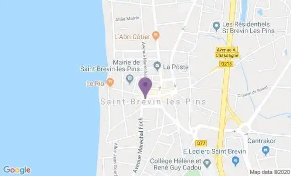 Localisation Crédit Mutuel Agence de Saint Brévin les Pins