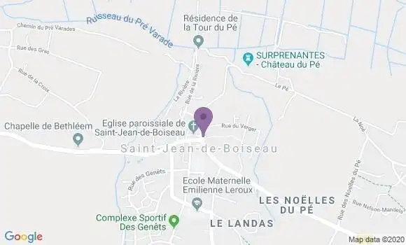 Localisation Crédit Mutuel Agence de Saint Jean de Boiseau
