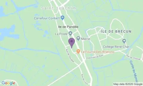 Localisation Crédit Mutuel Agence de Saint Joachim
