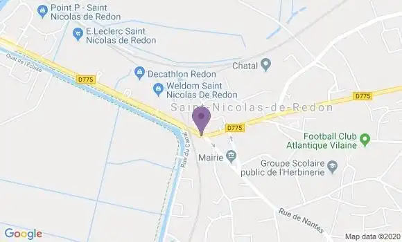 Localisation Crédit Mutuel Agence de Saint Nicolas de Redon