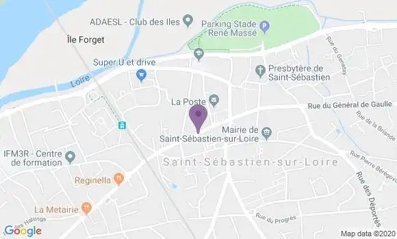 Localisation Crédit Mutuel Agence de Saint Sébastien sur Loire