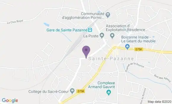 Localisation Crédit Mutuel Agence de Sainte Pazanne