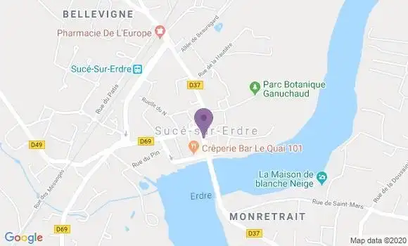 Localisation Crédit Mutuel Agence de Sucé sur Erdre