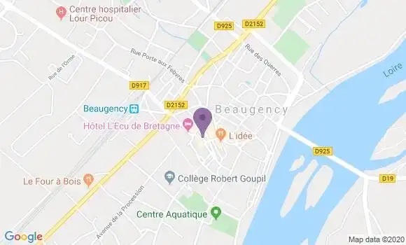 Localisation Crédit Mutuel Agence de Beaugency