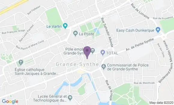 Localisation Société Générale Agence de Grande Synthe