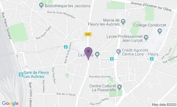 Localisation Crédit Mutuel Agence de Fleury les Aubrais
