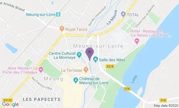 Localisation Crédit Mutuel Agence de Meung sur Loire