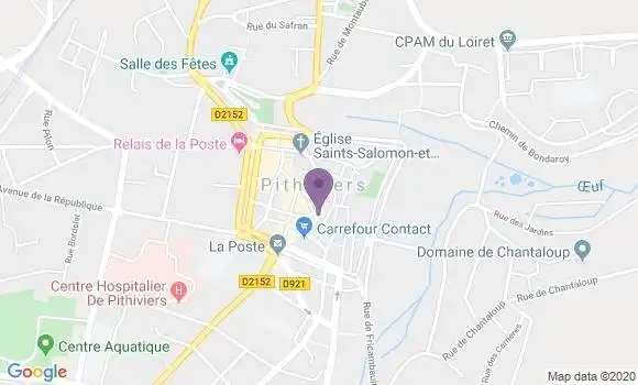 Localisation Crédit Mutuel Agence de Pithiviers