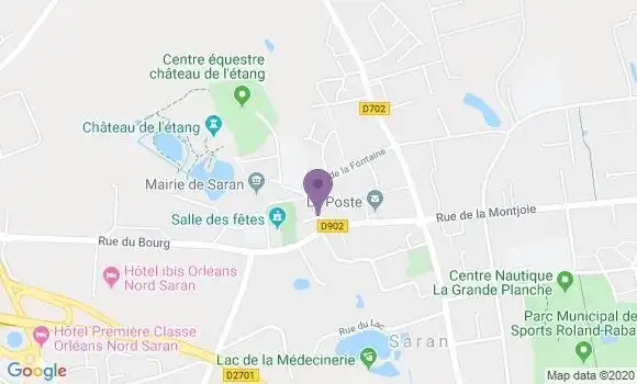 Localisation Crédit Mutuel Agence de Saran