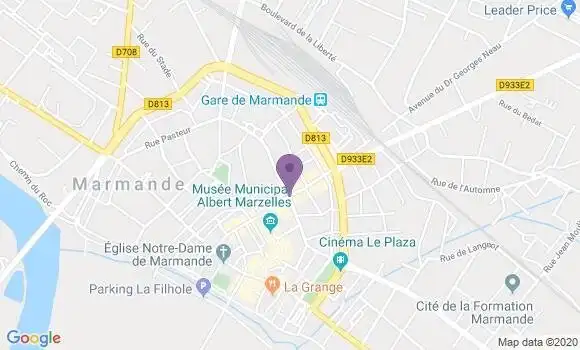 Localisation Crédit Mutuel Agence de Marmande