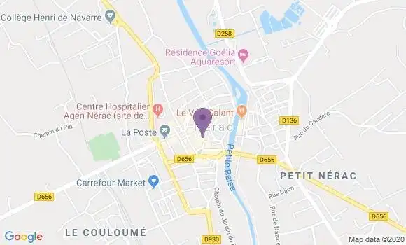Localisation Crédit Mutuel Agence de Nérac