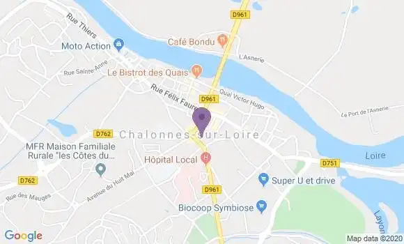 Localisation Crédit Mutuel Agence de Châlonnes sur Loire