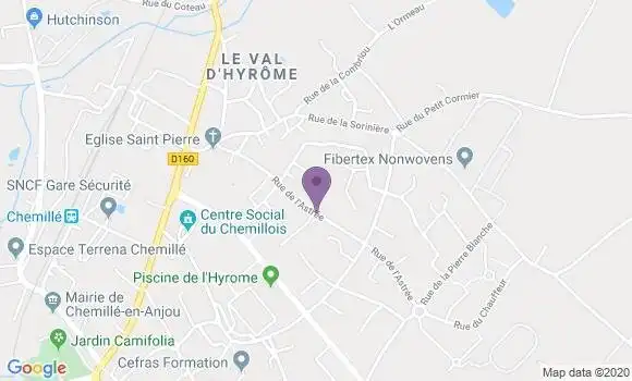 Localisation Crédit Mutuel Agence de Chemille