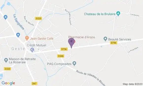 Localisation Crédit Mutuel Agence de Geste