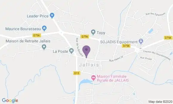 Localisation Crédit Mutuel Agence de Jallais